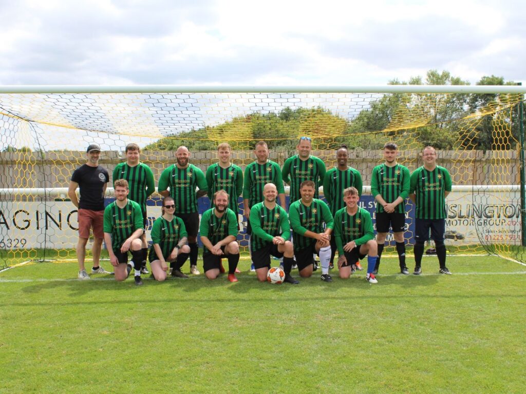 Barry and his team at the Selwood Housing charity football match for Families Out Loud