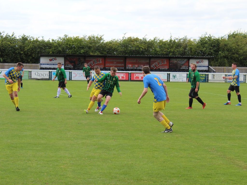 Some of the players at the Selwood Housing charity football match for Families Out Loud