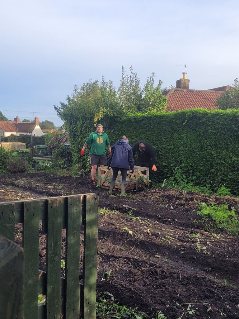 Selwood Housing team after clearing out Bradley Road Community garden.