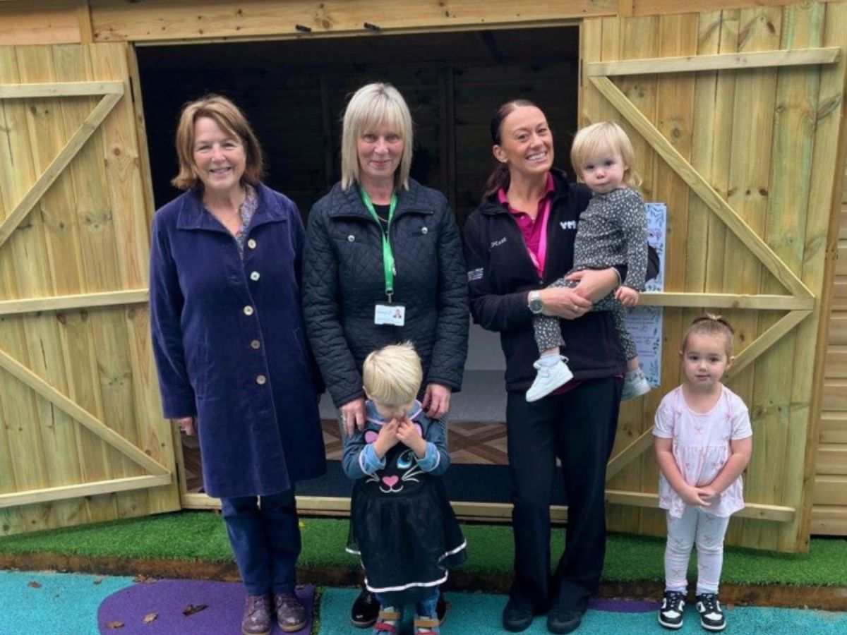 Selwood Housing staff and members of the nursery who received funding